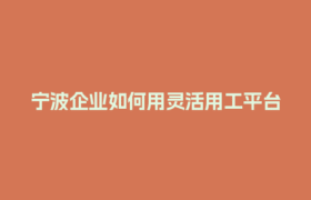 宁波企业如何用灵活用工平台规避用工风险？