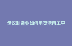 武汉制造业如何用灵活用工平台提升人效？试试这招！